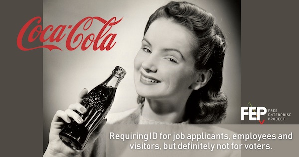 Coca-Cola requires ID for business, opposes it for voting