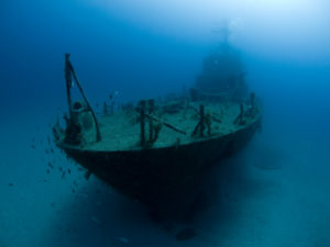 shipwreck from the bow