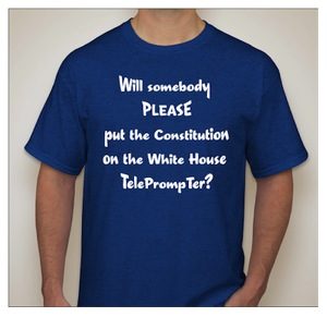 ConstitutionTelePrompTerBlueT-ShirtW