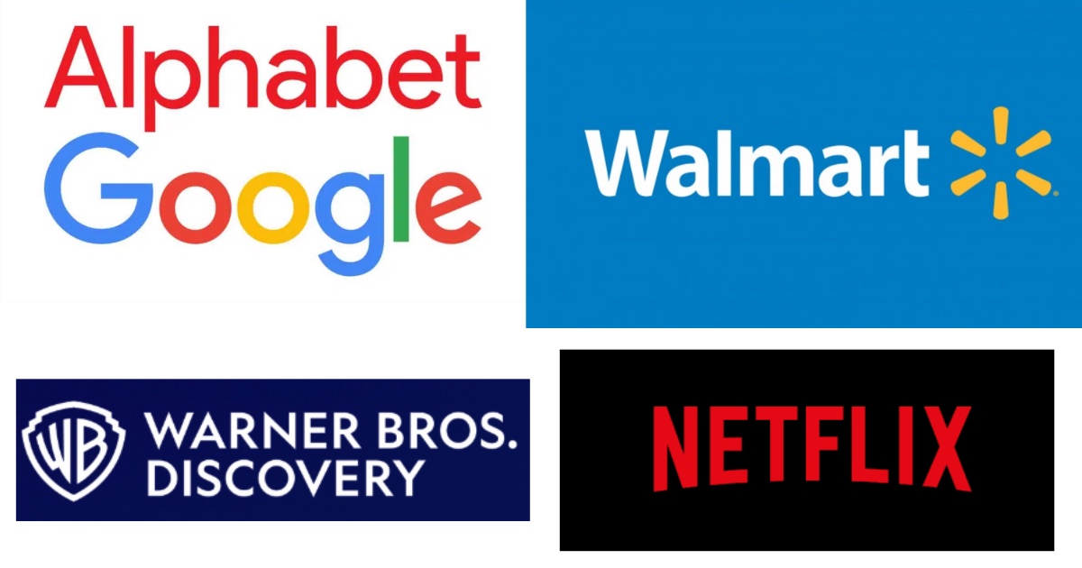 Alphabet Google Walmart Netflix Warner Bros Discovery