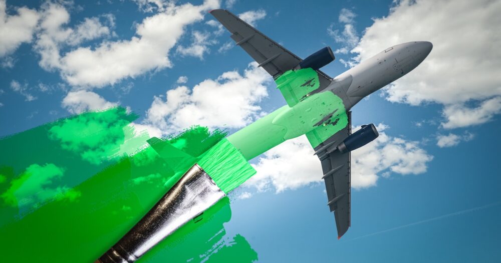 plane greenwashing hypocrisy