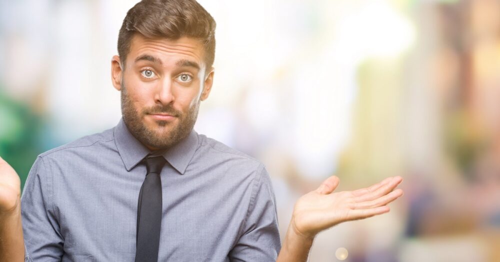 clueless and confused businessman