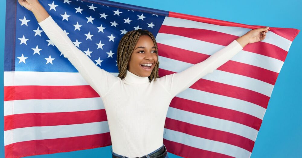 black American flag