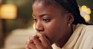 upset black student praying