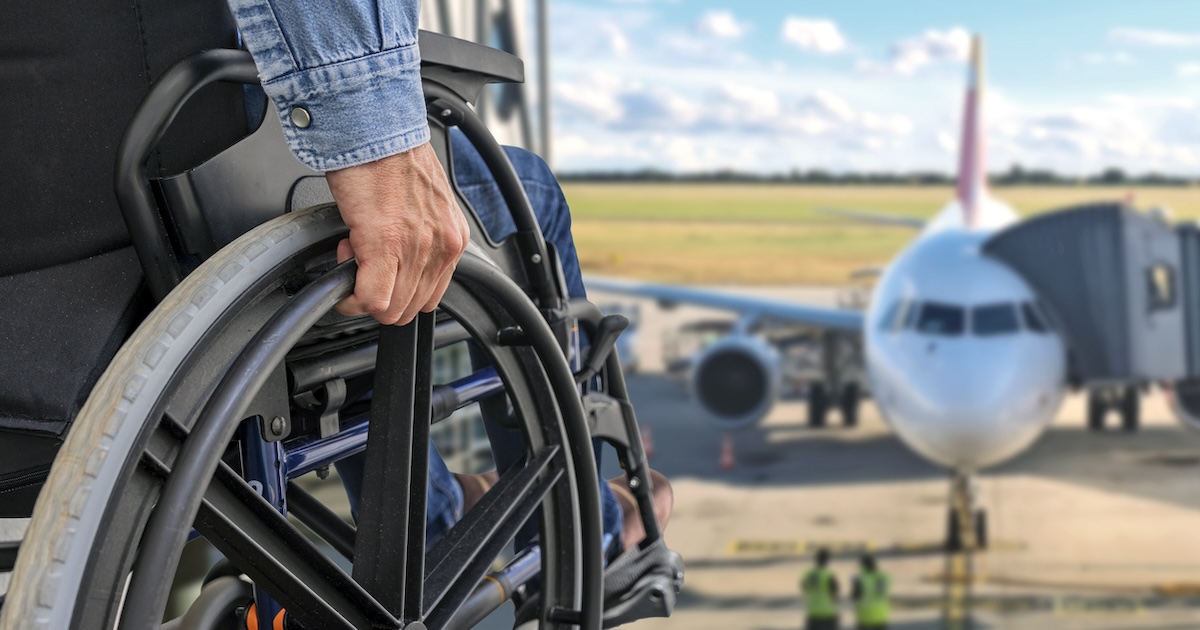 wheelchair airplane airport travel disability