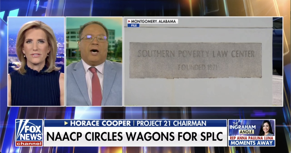 Horace Cooper Ingraham Fox News SPLC NAACP