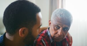 black men elderly father son