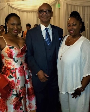Project 21's KJ McKenzie and Evie Harris with Bob Woodson