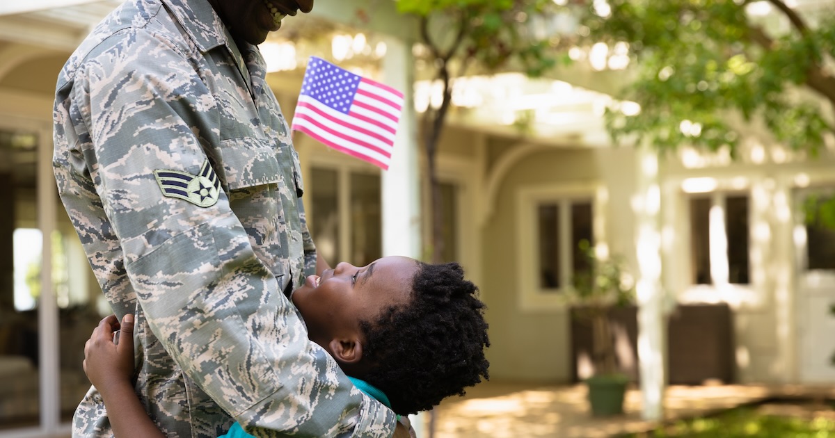 soldier flag black boy military