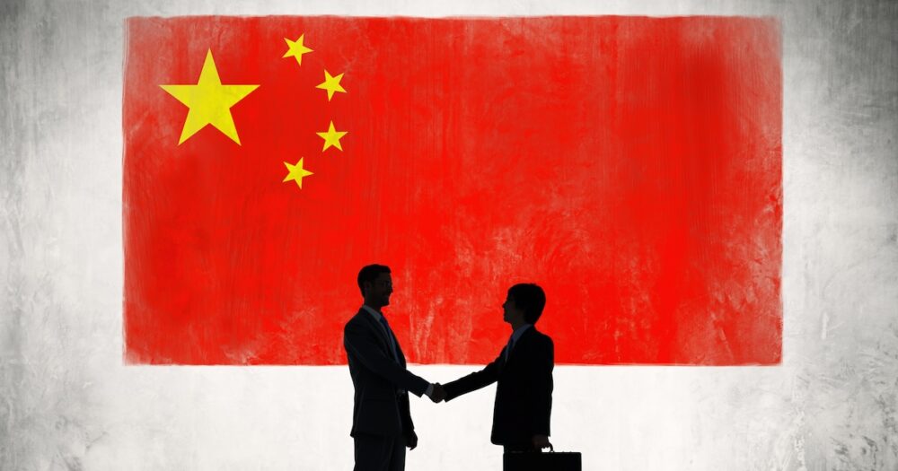 china corporate business handshake agreement reliance