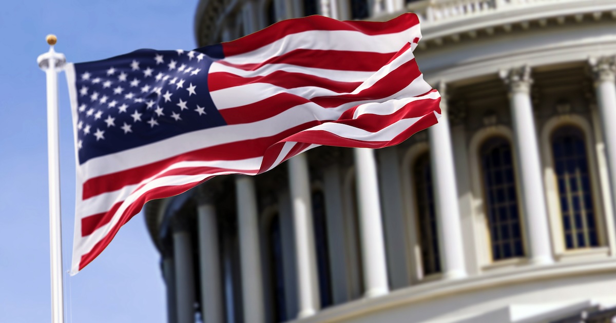 American flag Congress Senate House Capitol