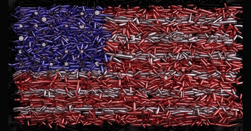 political violence assassination flag bullets gun