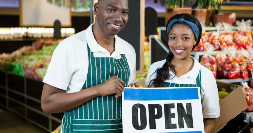 black owners grocery store business open